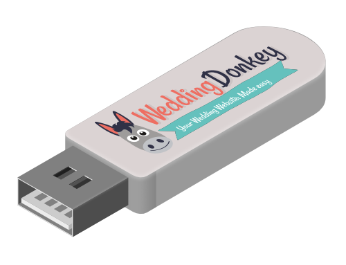 WeddingDonkey - Create your own wedding website and keep it forever as a souvenir on a USB Stick.